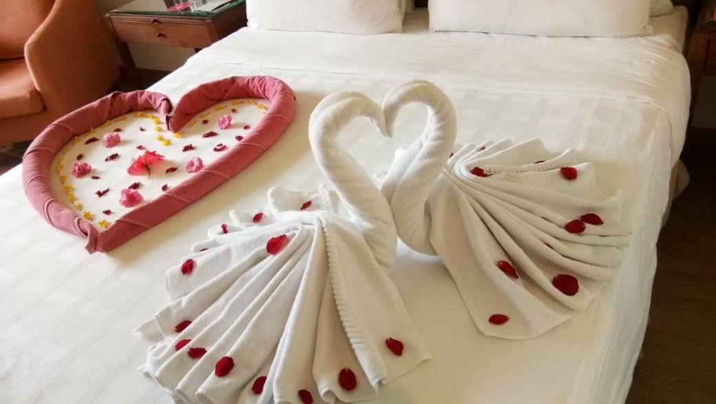 Trident Agra Hotel Agra  Eksteriør billede Towel swans